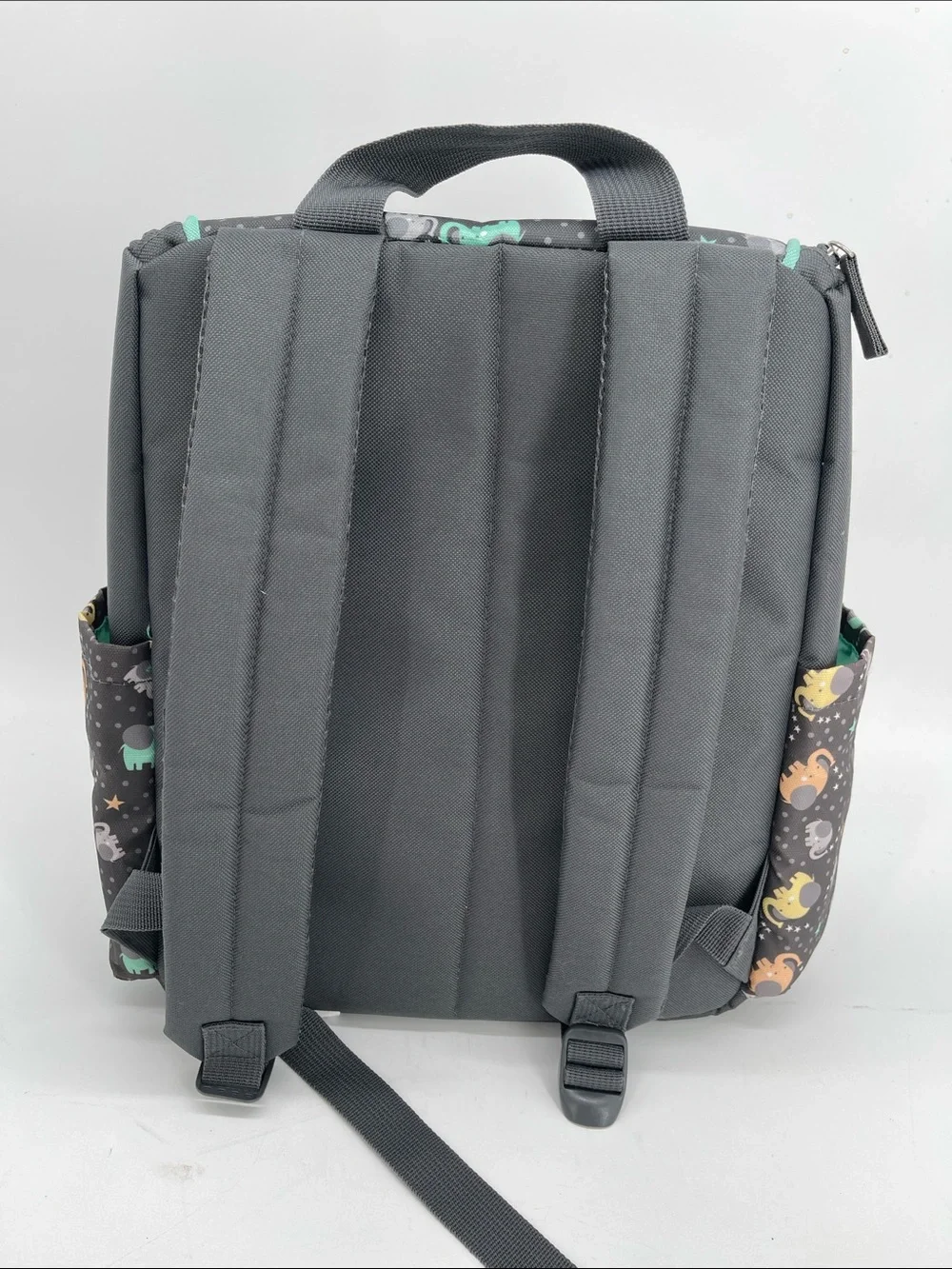 Babyboom Elephant Print Top Zip Backpack Diaper Bag